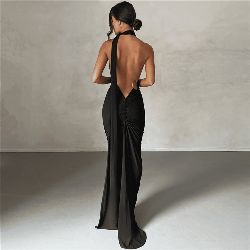 
                      
                        Backless Halter Bodycon Dress
                      
                    