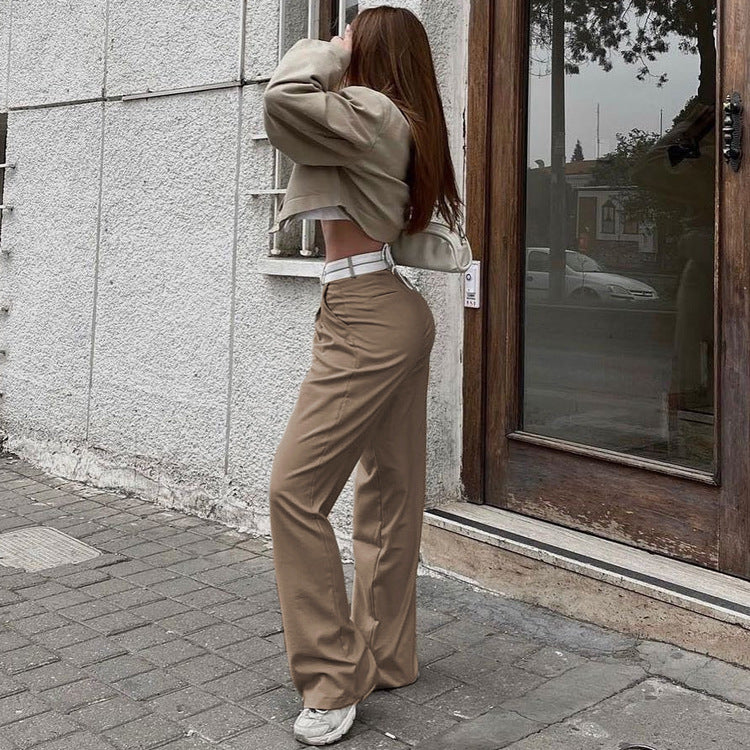 
                      
                        Solid Color Flared Pants
                      
                    
