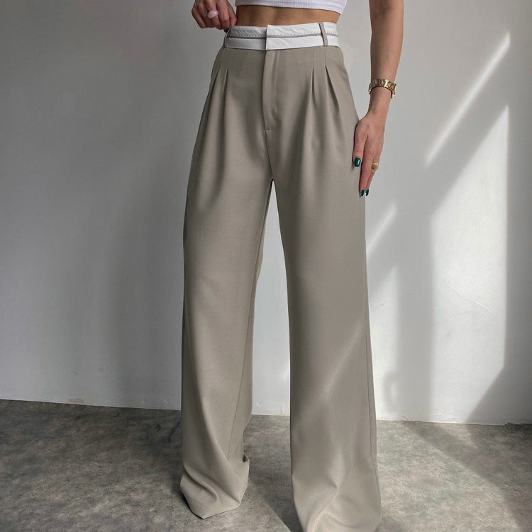 
                      
                        Solid Color Flared Pants
                      
                    