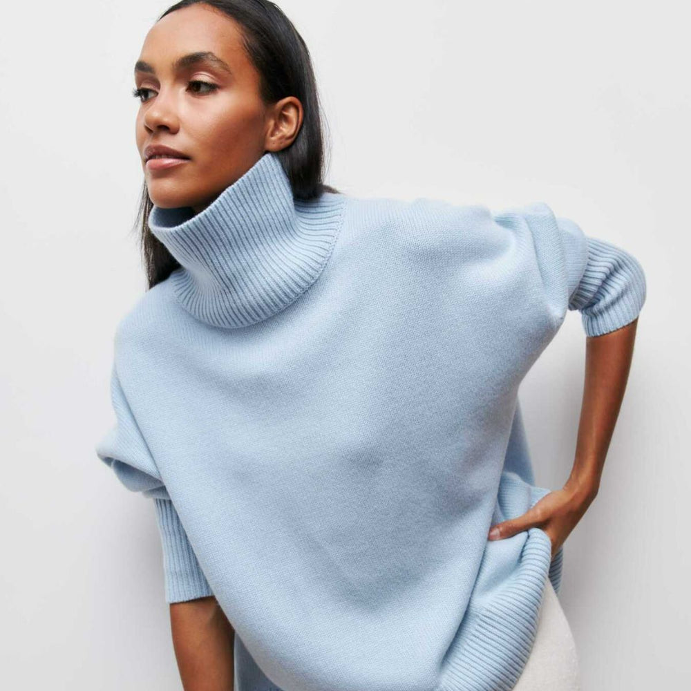 Oversized Half Turtleneck Pullover