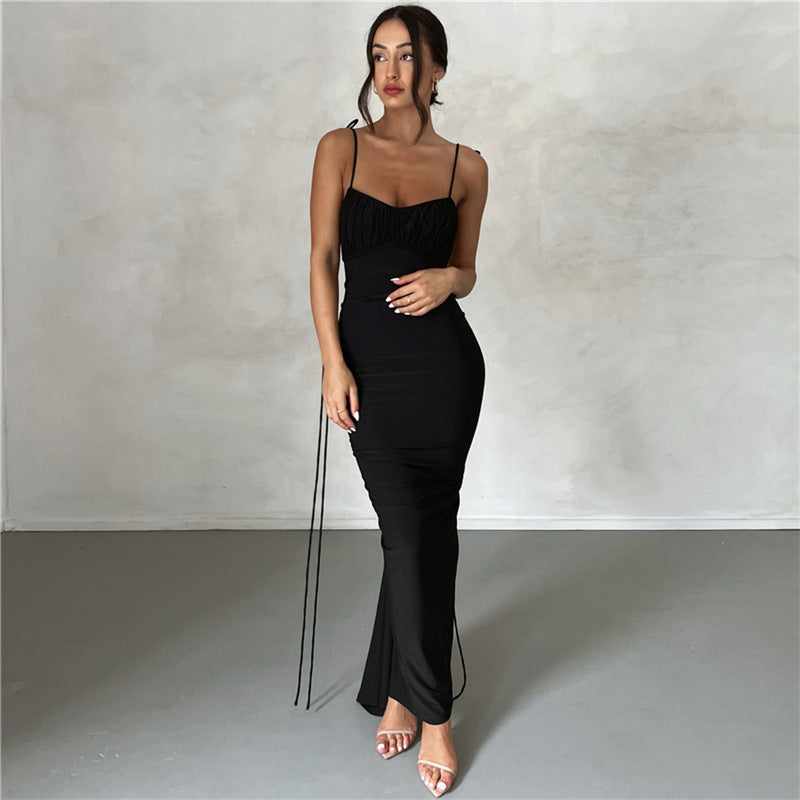 
                      
                        Backless Suspenders Bodycon Dress
                      
                    