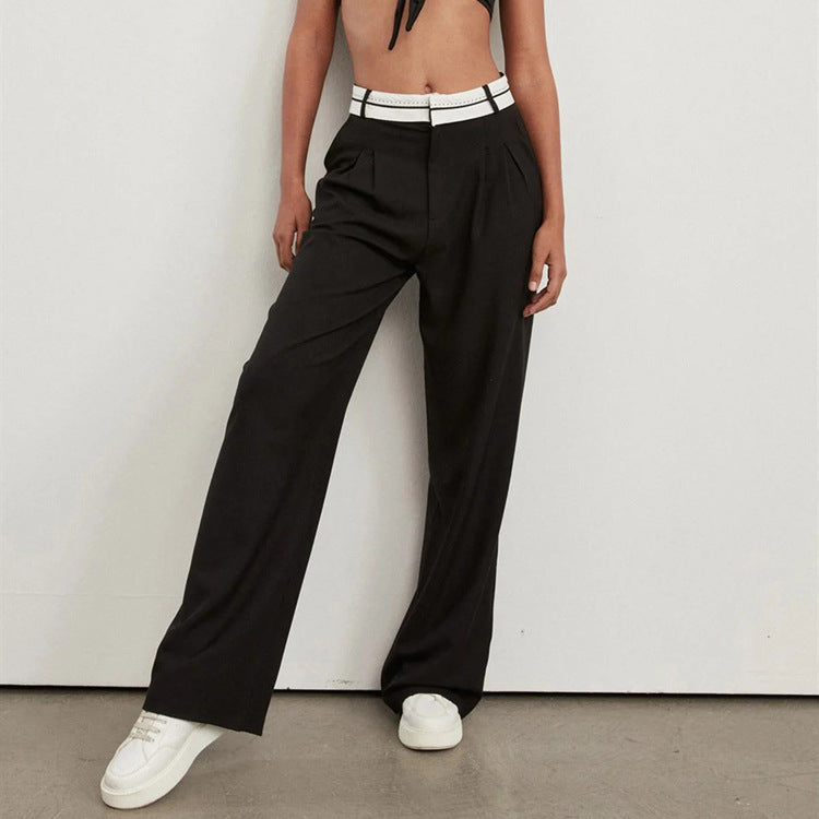 
                      
                        Solid Color Flared Pants
                      
                    