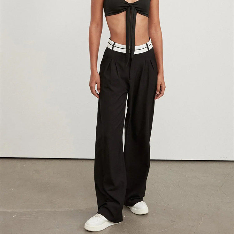 
                      
                        Solid Color Flared Pants
                      
                    